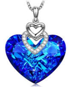 a lovely blue diamond heart